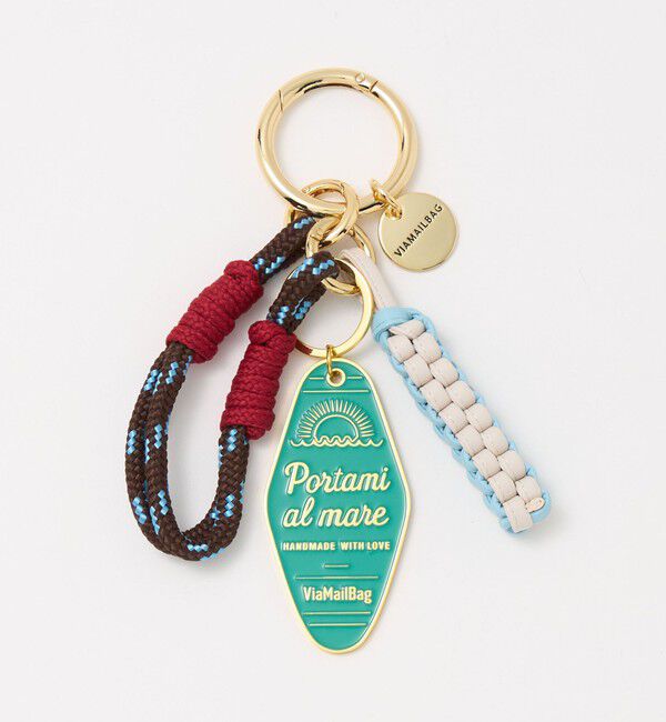BEAUTY&YOUTH UNITED ARROWS「＜VIAMAILBAG＞プレート ロゴ チャーム」|キーケース|TURQUOISE