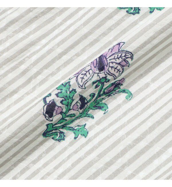 Demi-Luxe BEAMS 「ne Quittez pas / コットンジャカード リリープリント シャーリング ワンピース」|ワンピース|