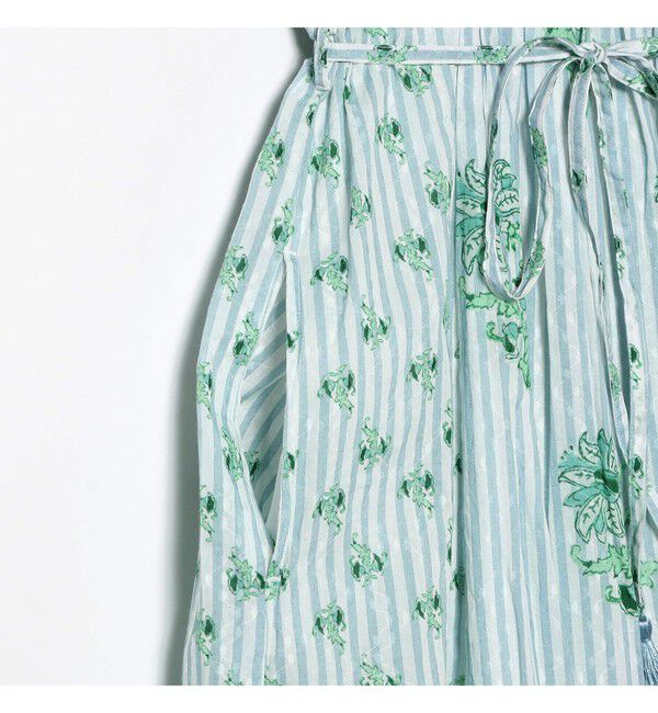 Demi-Luxe BEAMS 「ne Quittez pas / コットンジャカード リリープリント シャーリング ワンピース」|ワンピース|