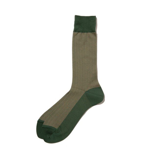 BEAMS PLUS「BEAMS PLUS / Herringbone Socks」|ソックス|OLIVE