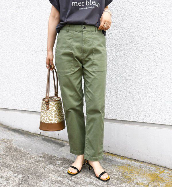 SHIPS for women「《一部追加予約》【WEB限定】ストレッチ ベーシック ベイカー パンツ」|その他|