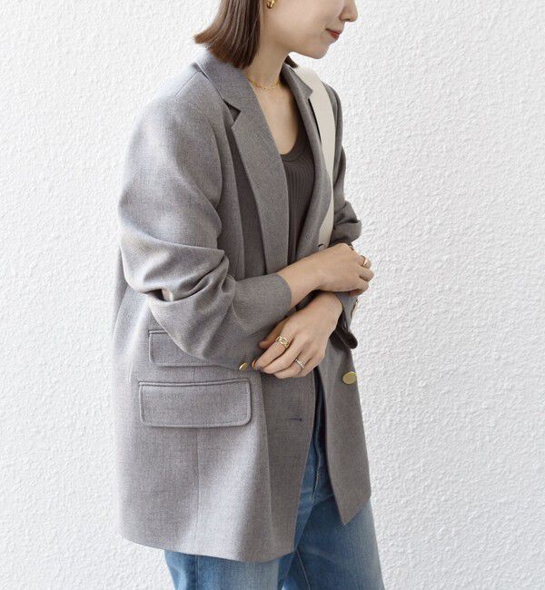 SHIPS any「SHIPS any:〈洗濯機可能〉アイビー ブレザー ダブル ジャケット」|テーラードジャケット|