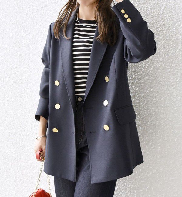 SHIPS any「SHIPS any:〈洗濯機可能〉アイビー ブレザー ダブル ジャケット」|テーラードジャケット|