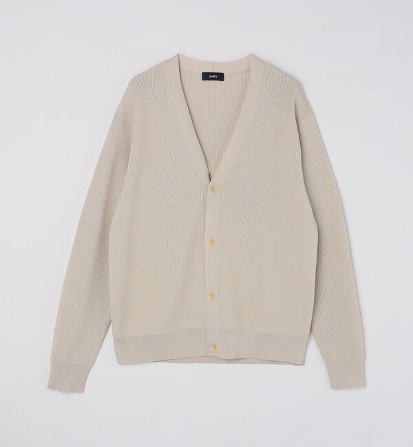 SHIPS「SHIPS: 〈手洗い可能〉12ゲージ ペーパーミックス ヤーン Vカーディガン」|カーディガン|