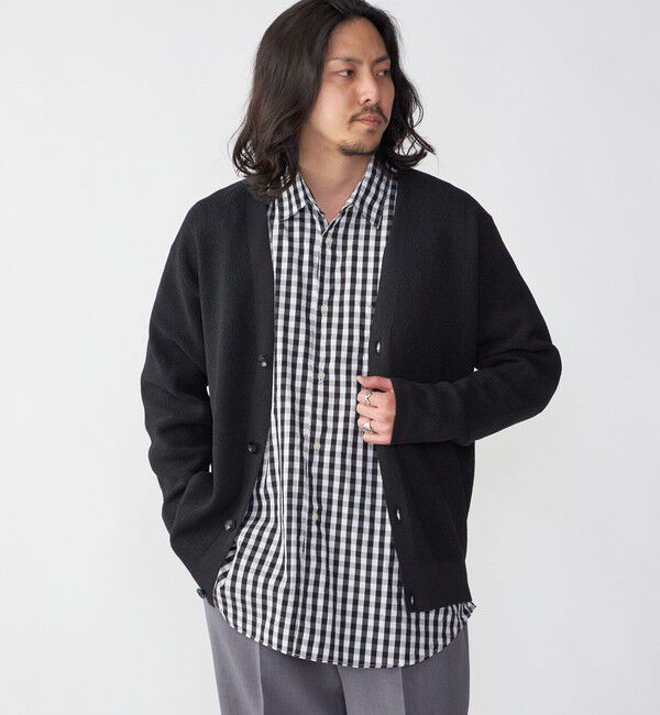 SHIPS「SHIPS: 〈手洗い可能〉12ゲージ ペーパーミックス ヤーン Vカーディガン」|カーディガン|