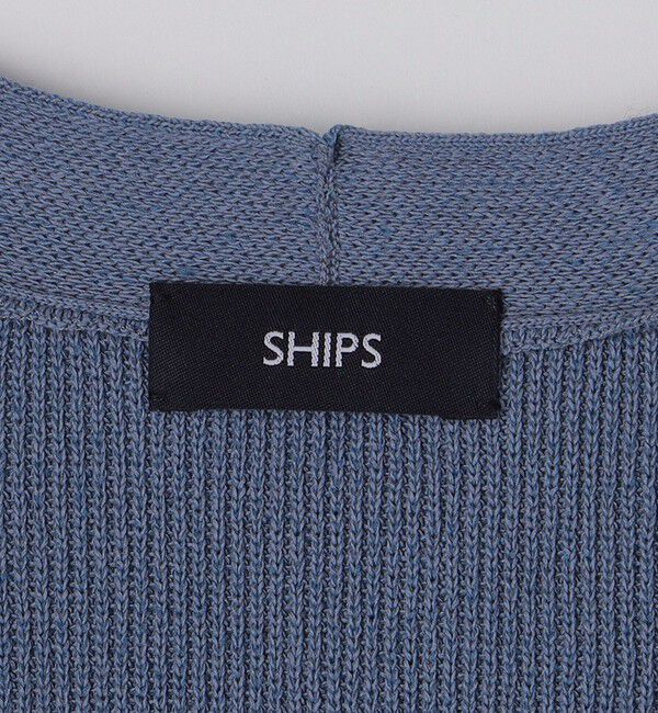 SHIPS「SHIPS: 〈手洗い可能〉12ゲージ ペーパーミックス ヤーン Vカーディガン」|カーディガン|