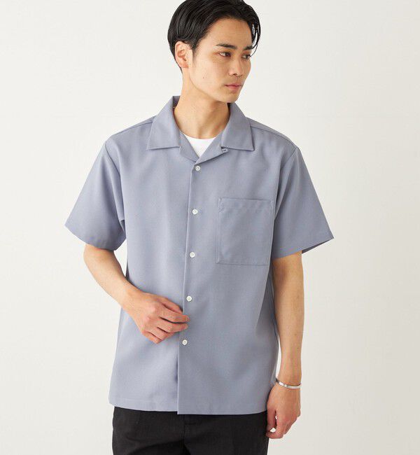 SHIPS Colors 「SHIPS Colors:ポリトロ オープンカラー シャツ(セットアップ対応可能)◇」|シャツ・ブラウス|