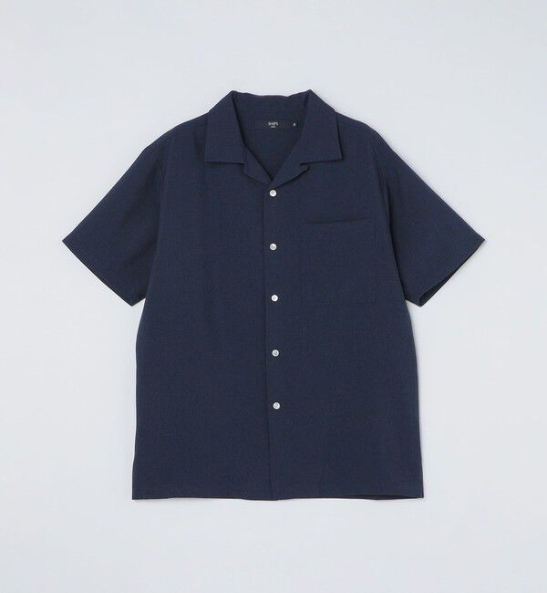 SHIPS Colors 「SHIPS Colors:ポリトロ オープンカラー シャツ(セットアップ対応可能)◇」|シャツ・ブラウス|ネイビー