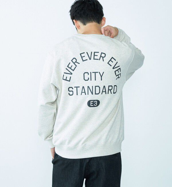 SHIPS「City Ambient Products: プリント クルーネック スウェット」|スウェット・ジャージ|