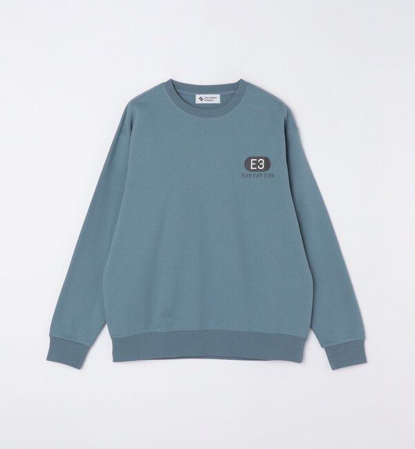 SHIPS「City Ambient Products: プリント クルーネック スウェット」|スウェット・ジャージ|ライトブルー