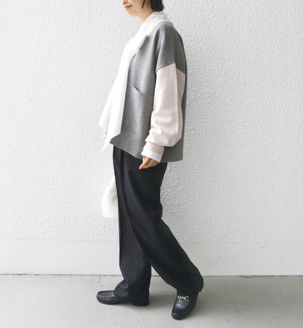 SHIPS for women「【WEB限定】〈手洗い可能〉配色 ポケット カーディガン」|カーディガン|