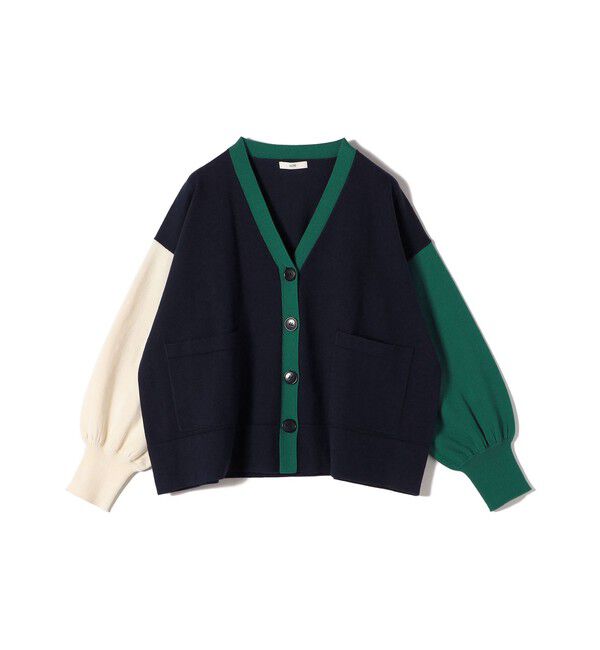 SHIPS for women「【WEB限定】〈手洗い可能〉配色 ポケット カーディガン」|カーディガン|
