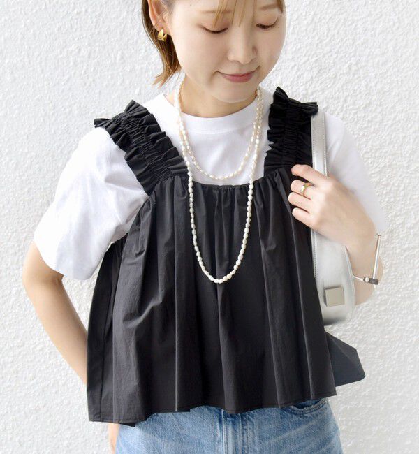 SHIPS for women「【WEB限定】〈洗濯機可能〉ショルダー フリル キャミソール」|シャツ・ブラウス|