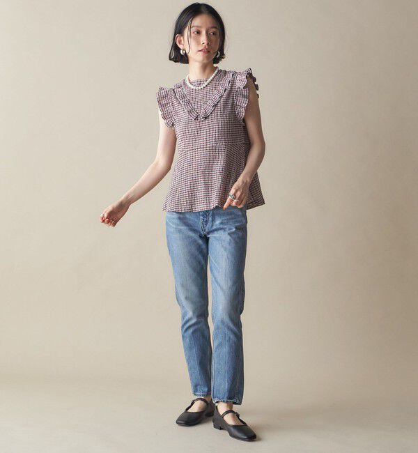 SHIPS for women「NINE CASE:〈手洗い可能〉フリル ノースリーブ トップス」|その他|