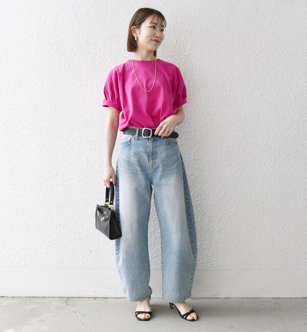 SHIPS any「SHIPS any:〈UVカット/接触冷感/吸水速乾/洗濯機可能〉USAコットン ツイスト TEE」|Tシャツ・カットソー|