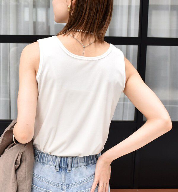 SHIPS for women「〈手洗い可能〉ポリエステル スノー ベロア 前後 2WAY タンクトップ」|タンクトップ|