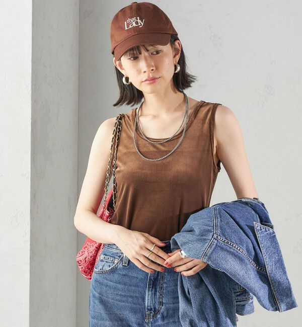 SHIPS for women「〈手洗い可能〉ポリエステル スノー ベロア 前後 2WAY タンクトップ」|タンクトップ|