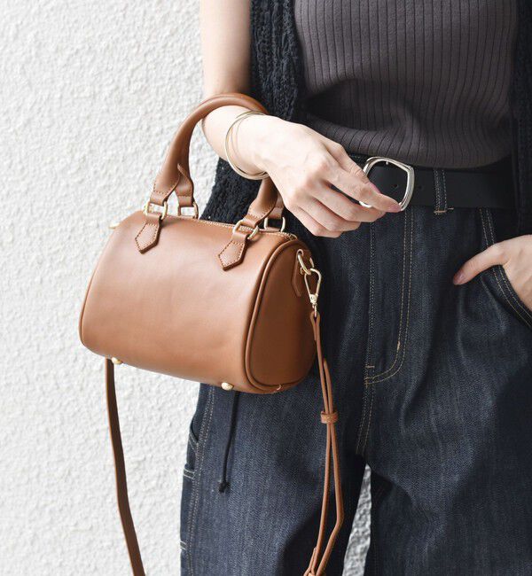 SHIPS any「VELETTO: 2WAY ショルダー ミニ ボストン バッグ」|ボストンバッグ|