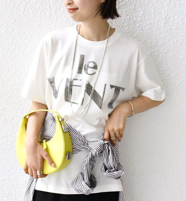 SHIPS for women「【WEB限定】コットン 天竺 ロゴ プリント TEE」|Tシャツ・カットソー|ホワイト