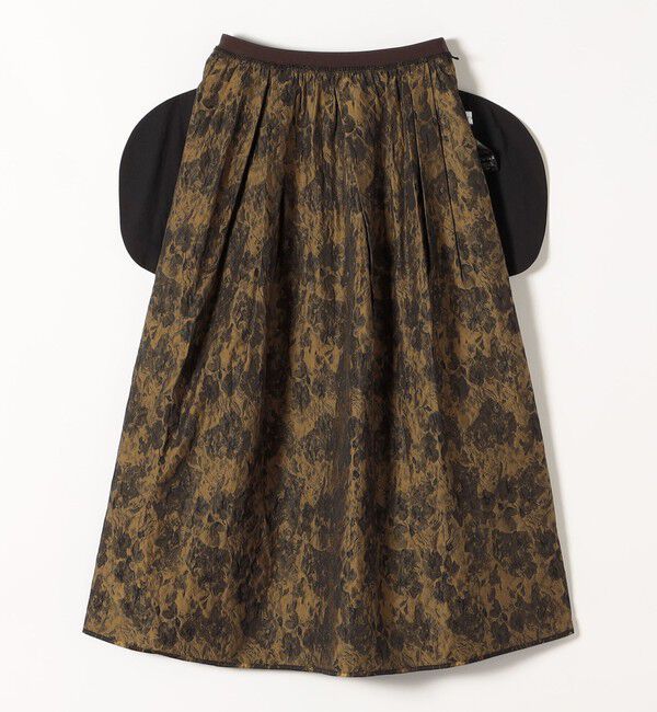 quaranciel「quaranciel:〈洗濯機可能〉フラワー ジャカード タック ギャザー フレア スカート」|フレア|