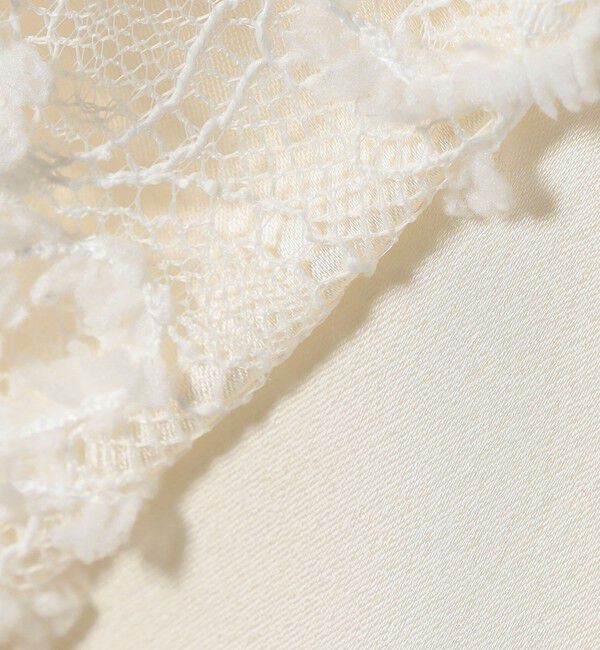 SHIPS any「SHIPS any:〈洗濯機可能〉サテン レースカラー ブラウス」|シャツ・ブラウス|