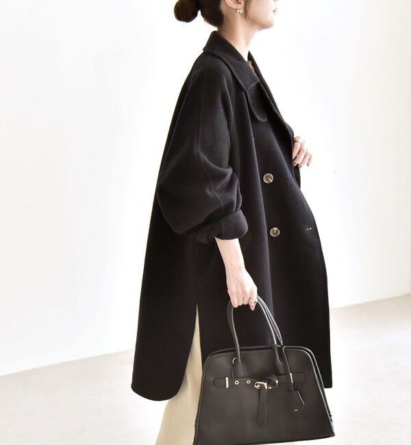 quaranciel「quaranciel: リバー スタンド & テーラード ダブルブレスト Aライン コート」|その他|