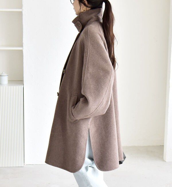 quaranciel「quaranciel: リバー スタンド & テーラード ダブルブレスト Aライン コート」|その他|