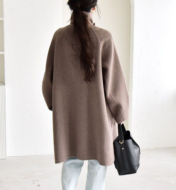 quaranciel「quaranciel: リバー スタンド & テーラード ダブルブレスト Aライン コート」|その他|