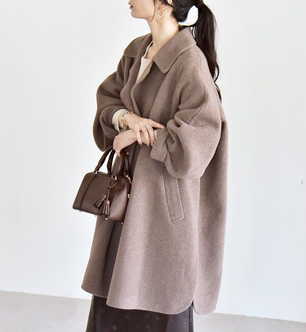 quaranciel「quaranciel: リバー スタンド & テーラード ダブルブレスト Aライン コート」|その他|