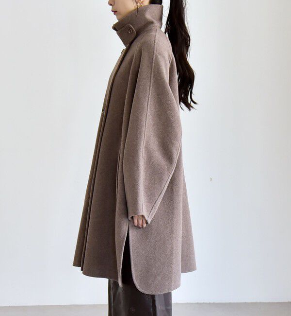 quaranciel「quaranciel: リバー スタンド & テーラード ダブルブレスト Aライン コート」|その他|