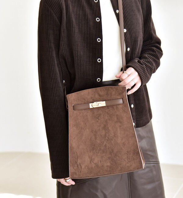 quaranciel「quaranciel: ベルトデザイン スクエア ショルダー バッグ」|ショルダー・メッセンジャー|