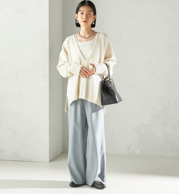 SHIPS for women「〈手洗い可能〉スラブ ツイル イージー スラックス パンツ」|スラックス|