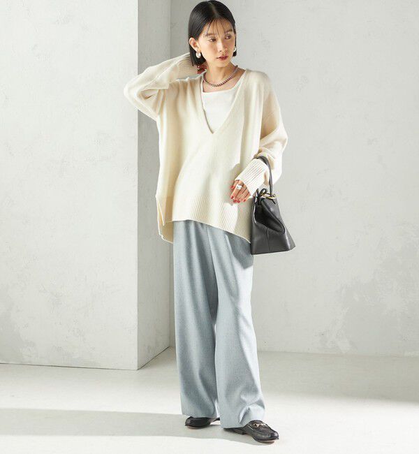 SHIPS for women「〈手洗い可能〉スラブ ツイル イージー スラックス パンツ」|スラックス|