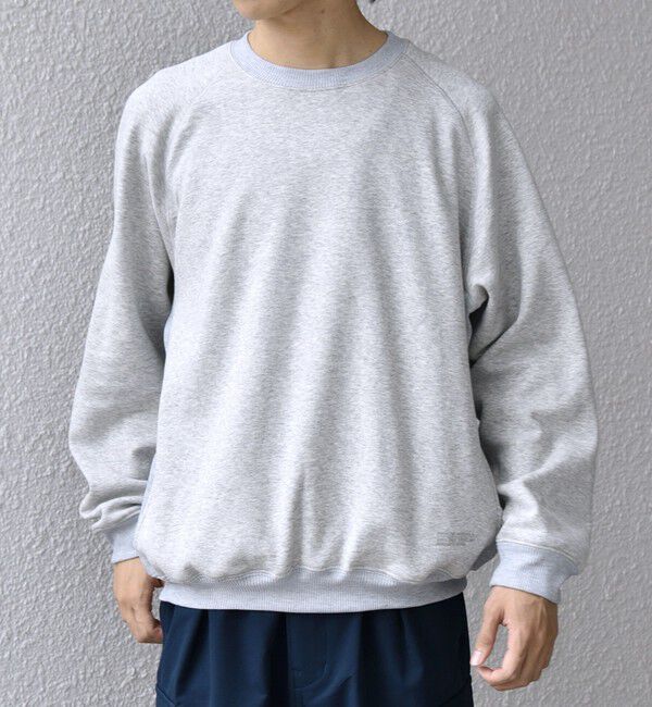 SHIPS any「【SHIPS any別注】HINSON: 裏起毛 フリース ワンポイント ラグラン スウェット◇」|スウェット・ジャージ|グレー