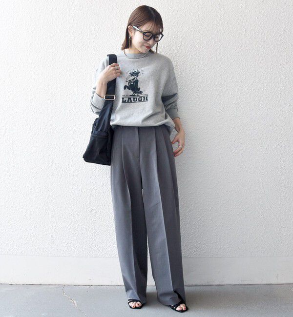 SHIPS any「《一部追加予約》SHIPS any:〈手洗い可能〉2タック ワイド パンツ」|スラックス|