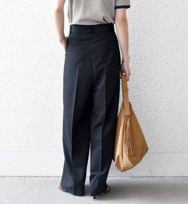 SHIPS any「《一部追加予約》SHIPS any:〈手洗い可能〉2タック ワイド パンツ」|スラックス|