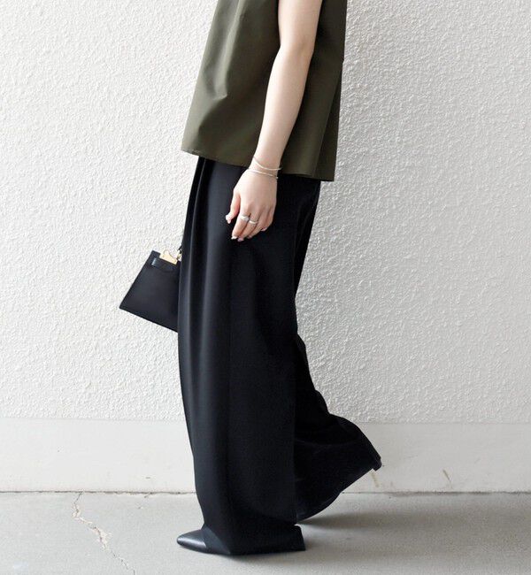 SHIPS any「《一部追加予約》SHIPS any:〈手洗い可能〉2タック ワイド パンツ」|スラックス|