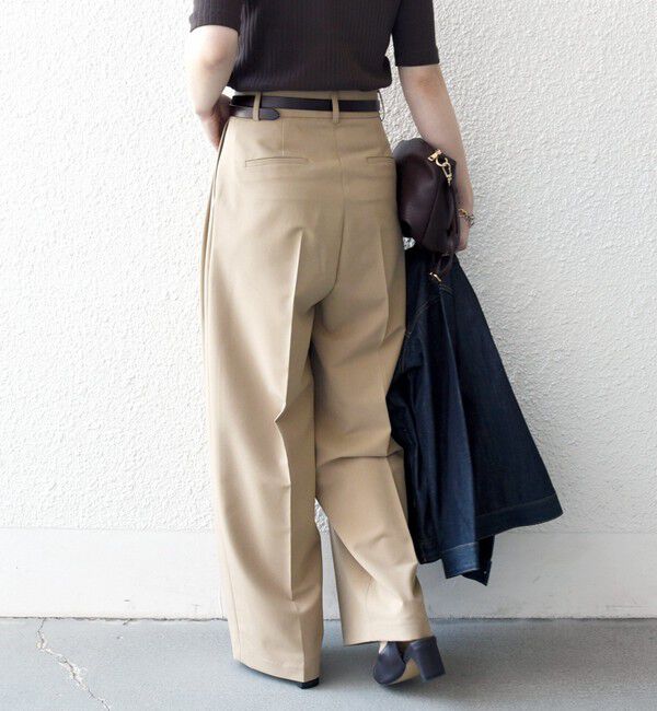 SHIPS any「《一部追加予約》SHIPS any:〈手洗い可能〉2タック ワイド パンツ」|スラックス|