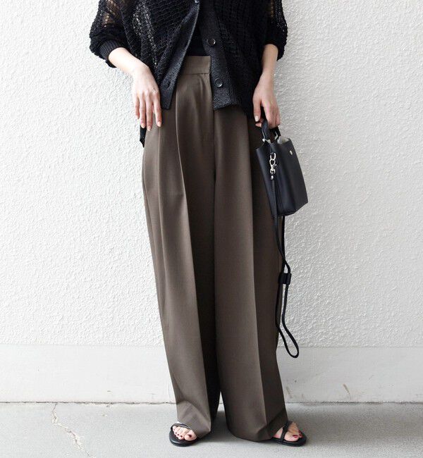 SHIPS any「《一部追加予約》SHIPS any:〈手洗い可能〉2タック ワイド パンツ」|スラックス|