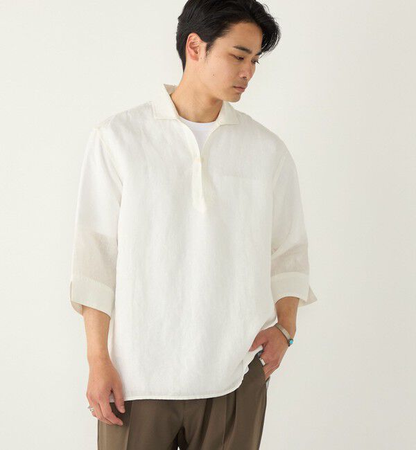 SHIPS Colors 「《一部追加予約》SHIPS Colors:ユーロリネン カプリ シャツ◆」|シャツ・ブラウス|