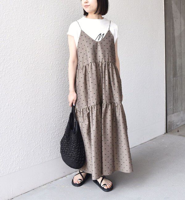 SHIPS Colors 「《予約》SHIPS Colors:〈手洗い可能〉カット ドビー キャミ ワンピース◆」|ワンピース|