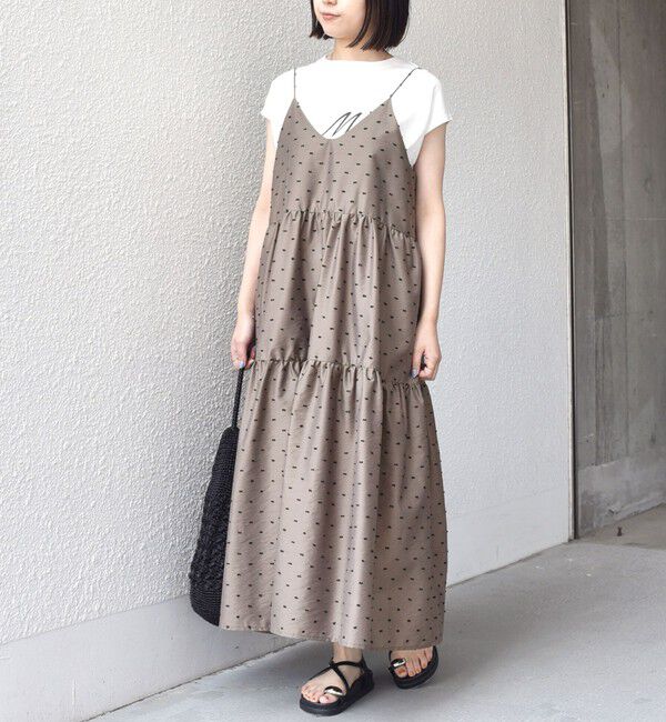 SHIPS Colors 「《予約》SHIPS Colors:〈手洗い可能〉カット ドビー キャミ ワンピース◆」|ワンピース|