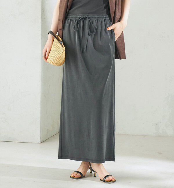 SHIPS for women「《予約》〈手洗い可能〉フィブリル ジャージー ロング スカート」|スカート|