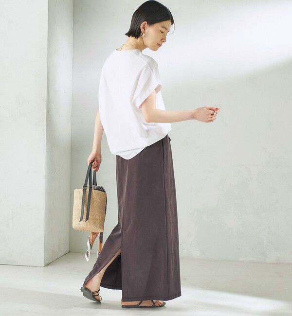 SHIPS for women「《予約》〈手洗い可能〉フィブリル ジャージー ロング スカート」|スカート|