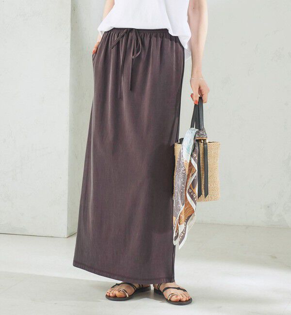 SHIPS for women「《予約》〈手洗い可能〉フィブリル ジャージー ロング スカート」|スカート|