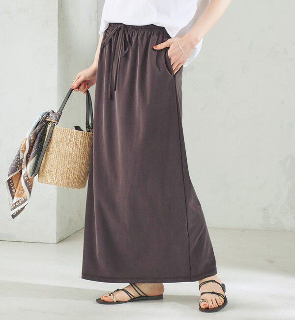 SHIPS for women「《予約》〈手洗い可能〉フィブリル ジャージー ロング スカート」|スカート|