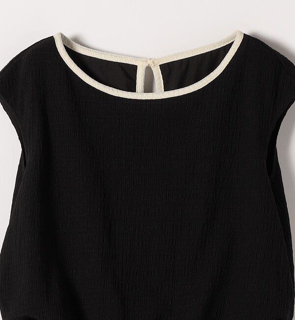 SHIPS any「《予約》SHIPS any:〈洗濯機可能〉ブラウジング バイカラー フレンチスリーブ ワンピース」|ワンピース|