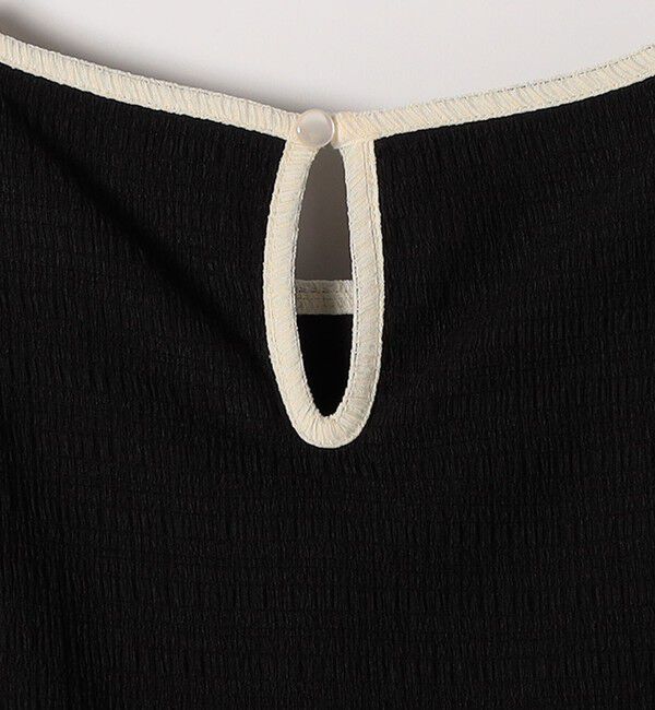 SHIPS any「《予約》SHIPS any:〈洗濯機可能〉ブラウジング バイカラー フレンチスリーブ ワンピース」|ワンピース|