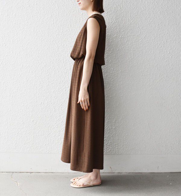 SHIPS any「《予約》SHIPS any:〈洗濯機可能〉ブラウジング バイカラー フレンチスリーブ ワンピース」|ワンピース|