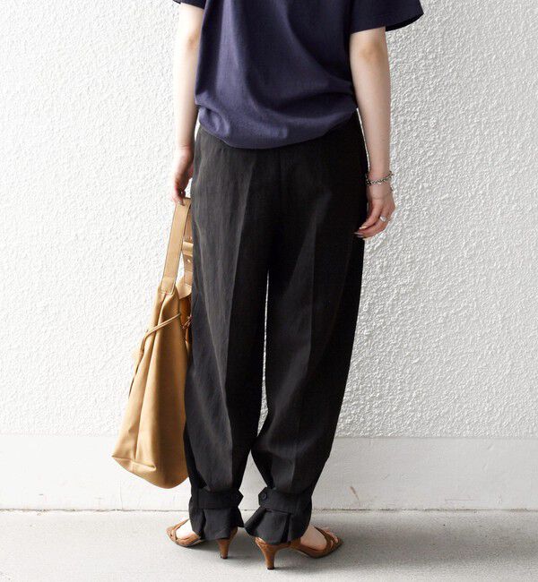 SHIPS any「《予約》SHIPS any:〈手洗い可能〉センター プレス アジャスト ボタン ベイカー パンツ」|その他|